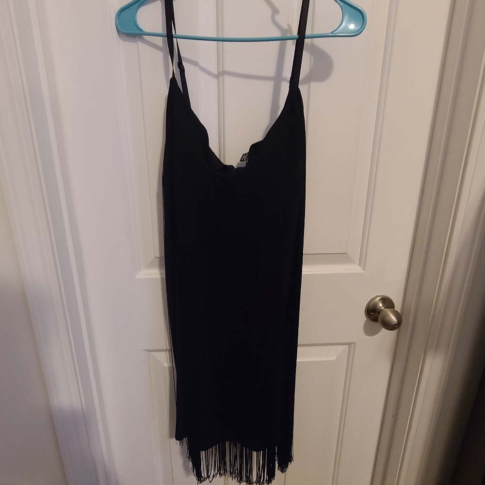 Black fringe dress